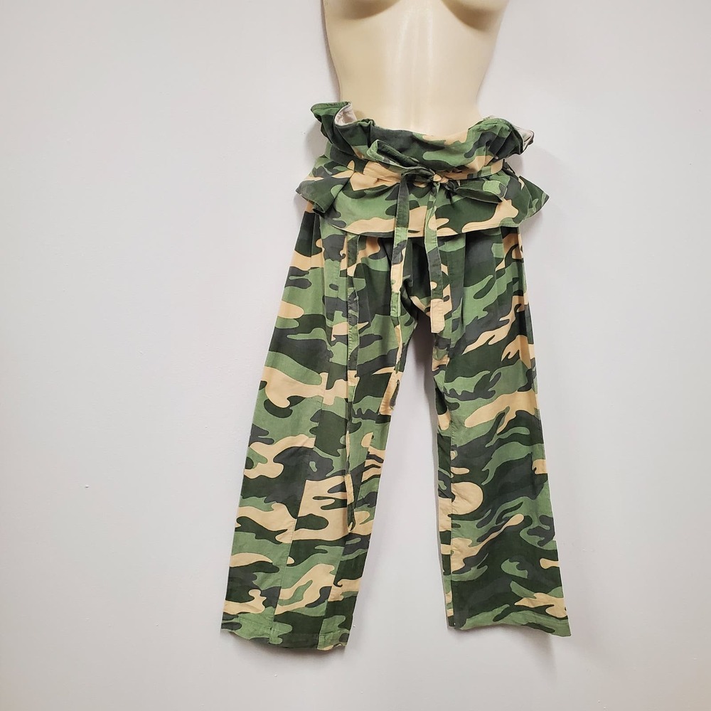 FARM Rio Camouflage Wide Leg Pants w ties